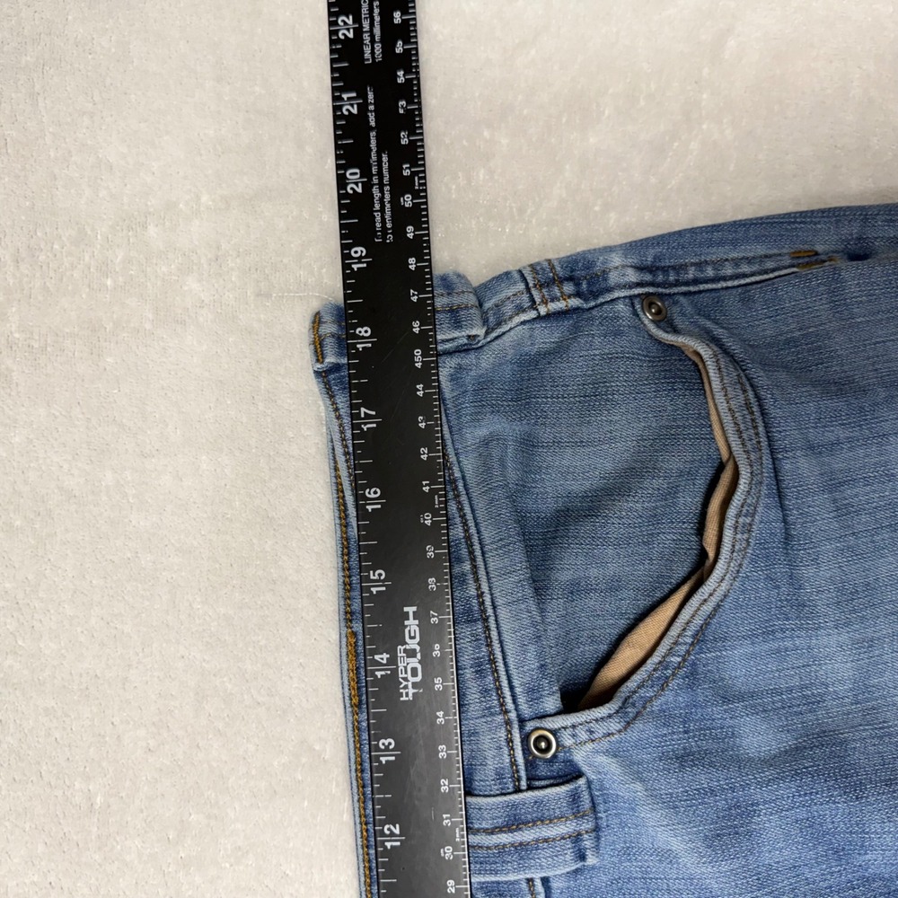 Duluth Trading Co Ballroom Double Flex Slim Fit Jeans Blue 38x32 Light Wash Mens - Picture 4 of 14